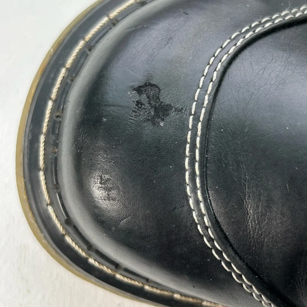 LA Underground Shoes Y2K Black Mary Jane Buckle Stitch Academia Size 8.5 - Picture 5 of 7